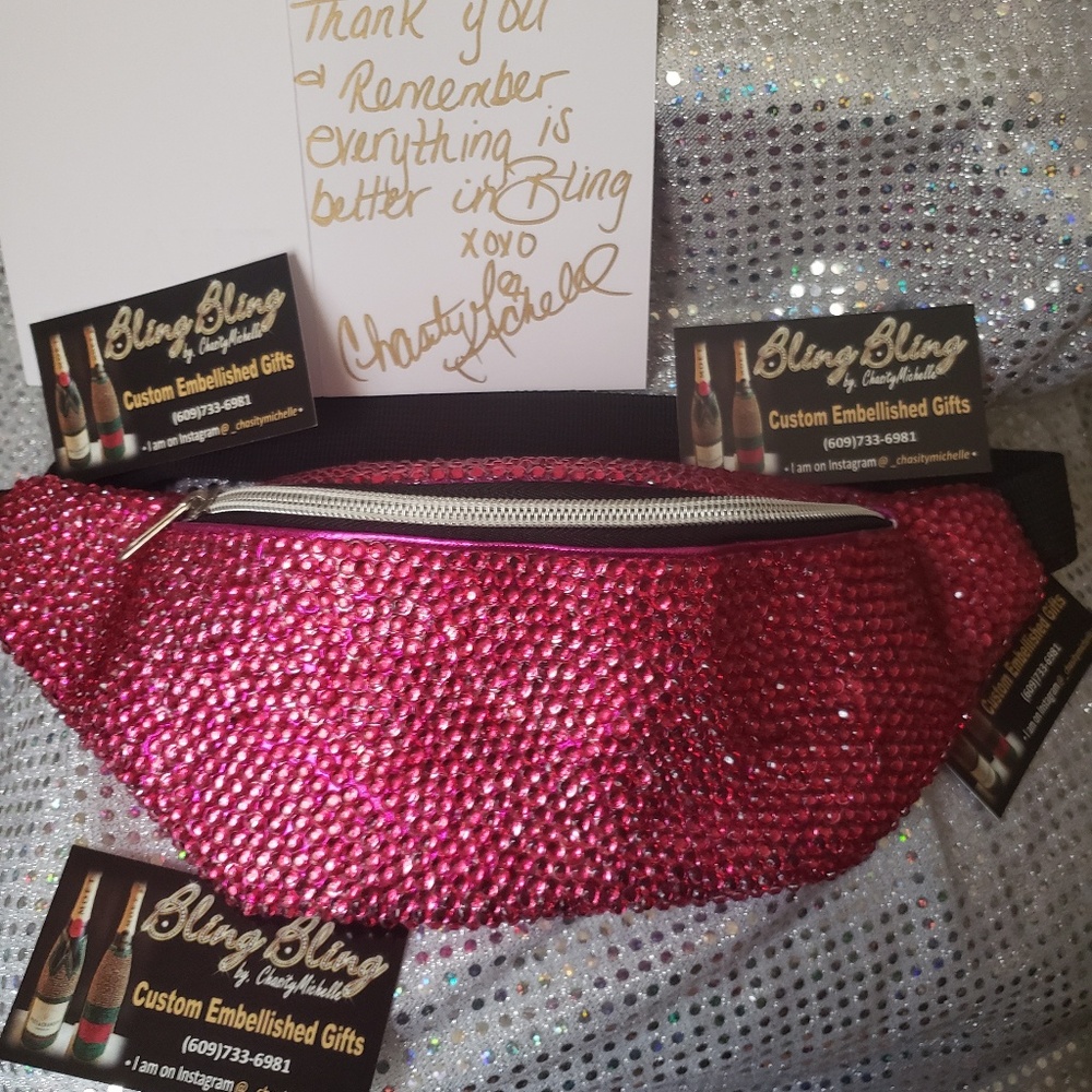 custom blinged Fanny pack